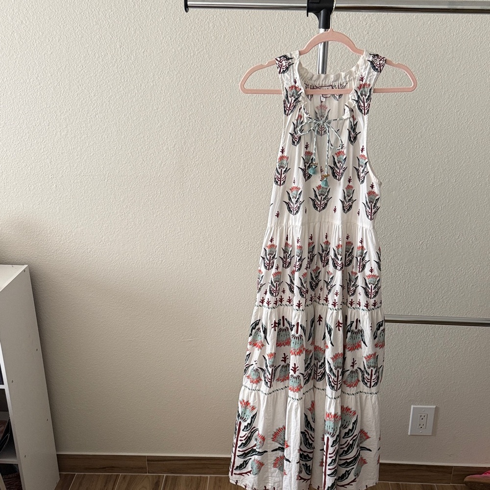 Omika Dress Floral Printed Paola Maxi Dress White Size S - Picture 2 of 6